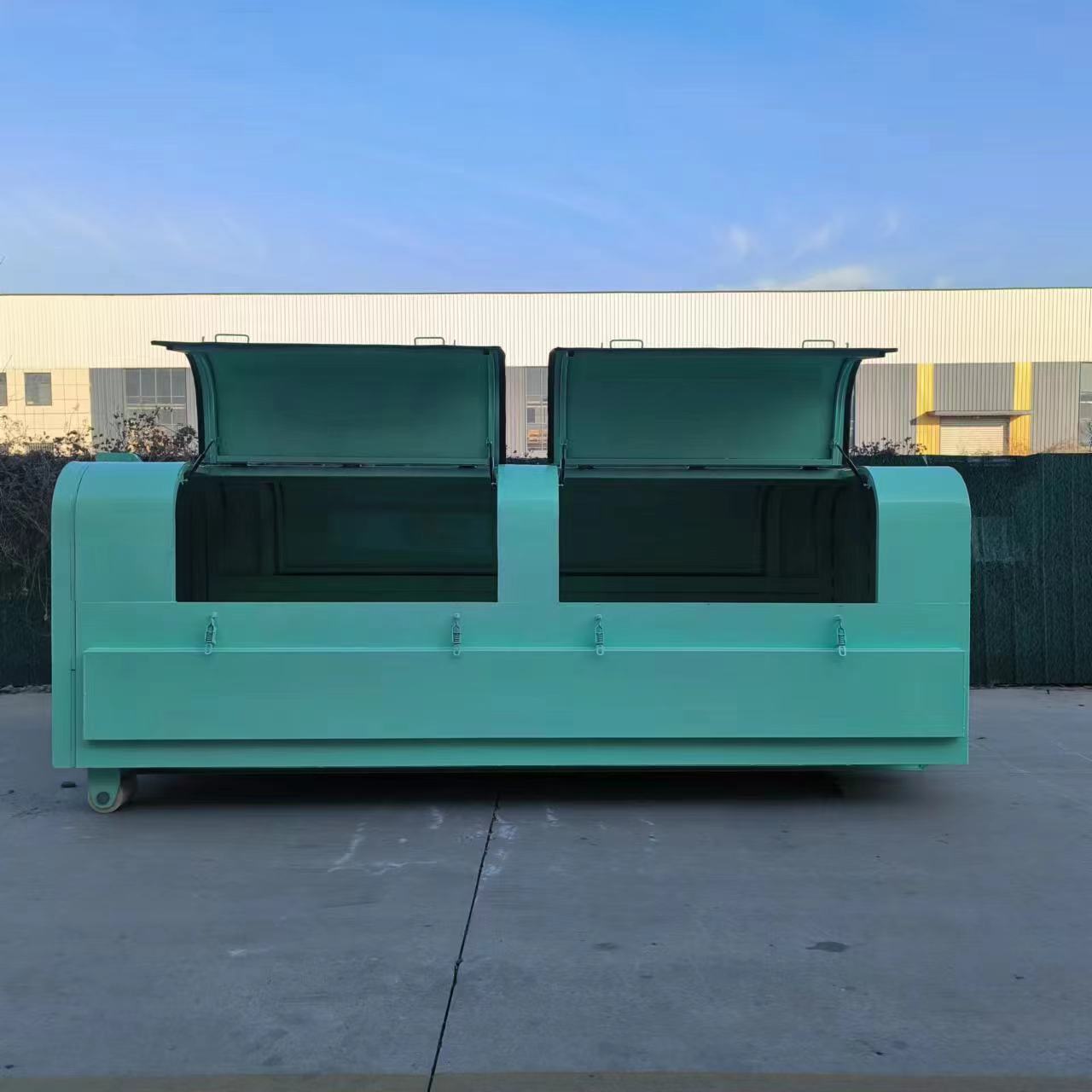 碳钢车载钩臂式垃圾箱 小区物业道路市政环卫户外移动钩臂垃圾箱