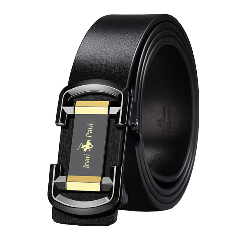 Paul Belt hombres Nueva hebilla automática sin dientes cinturón de cuero joven y de mediana edad cinturón de negocios al por mayor entrega de una sola pieza