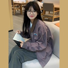 早秋季美式复古棒球服夹克外套女款秋2025新款巨好看独特漂亮薄款