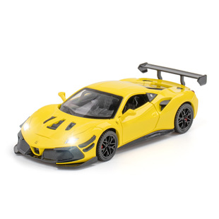 (Boxed) simulation 1: 32 LAFA 488 alloy sports car model decoration live recommended with sound and light to open the door