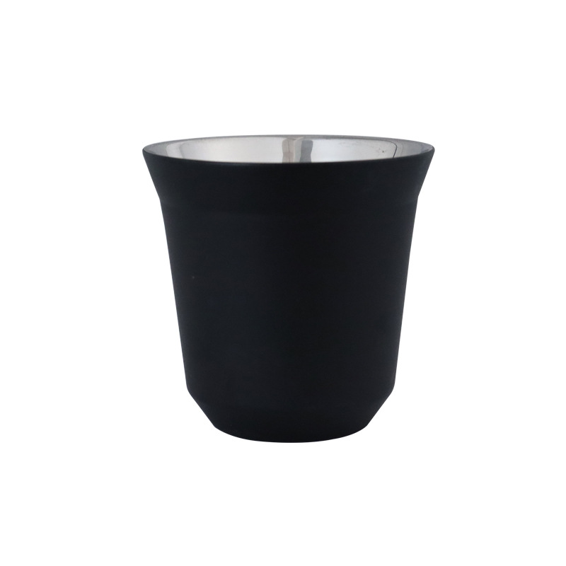 Copa de vino de acero inoxidable de doble capa Taza aislada taza de café pequeña copa de vino pequeña capacidad taza de té portátil en stock Taza para niños