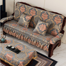 实木沙发垫带靠背连体新中式沙发坐垫木质椅垫子高密度海绵垫
