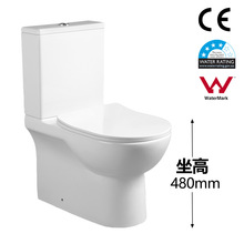 直冲式分体马桶坐便器Flushing Rimless澳大利亚欧洲CE俄罗斯澳标