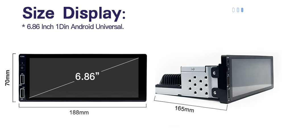 Car-Mounted Large-Screen Central Control Navigation System 1-in-1 Universal Android Navigation Device with Wireless Carplay and Bluetooth