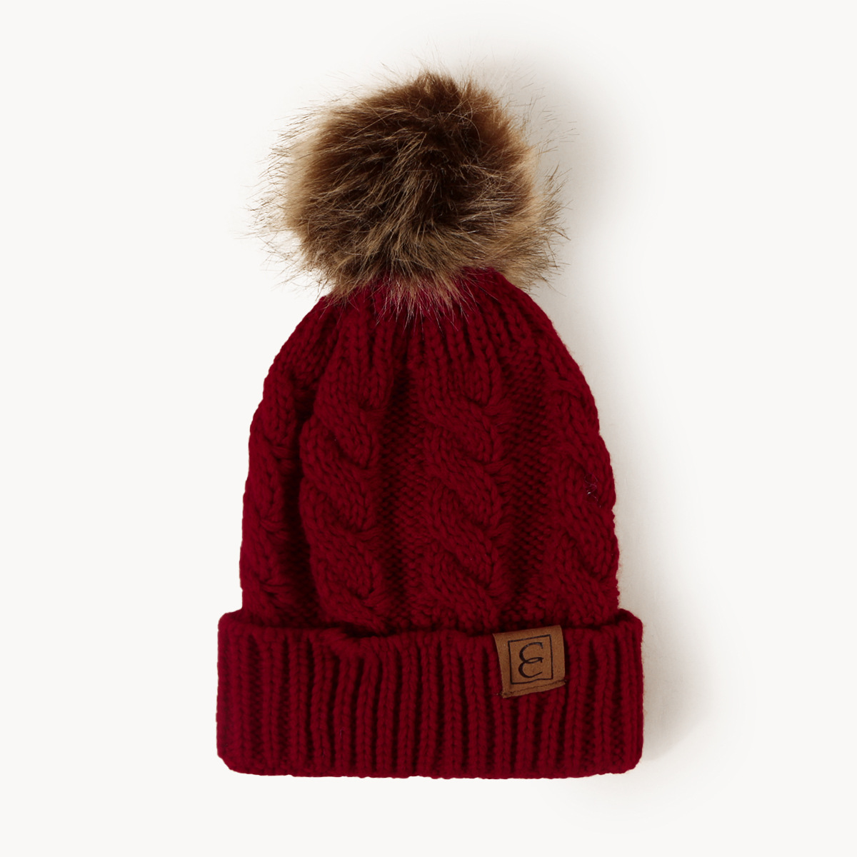 168g Weight Wool Cap Hats Type Outdoor Occasion Acrylic Material Solid Color Pattern Autumn&Winter Season Unisex Gender Korean Style Style Khaki, Grey, White, Red, Blue, Black Color Eaveless Rim Korean Style Warm Leather Label Fur Ball Knitted Hat Wholesale Nihaojewelry 16