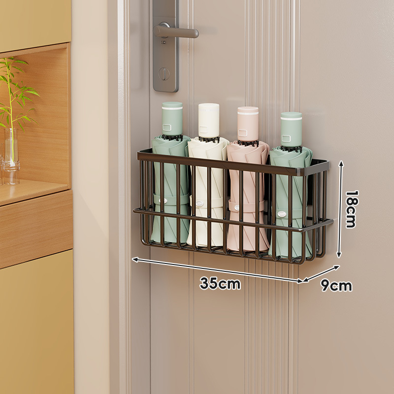磁気フック玄関ドア傘収納ボックスドア後部収納ラック靴ラックバッグコートティッシュペーパー壁掛けラック
