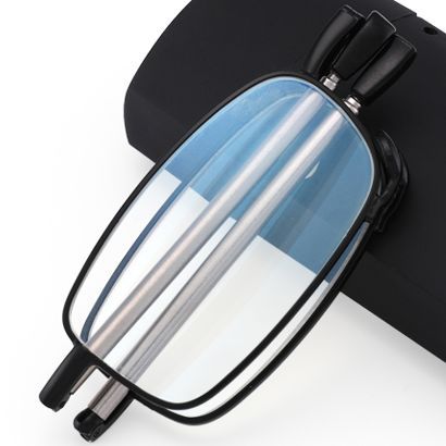 Portátil mini gafas de lector plegables de alta definición anti-luz azul anti-fatiga gafas de lector para hombres gafas de ancianos