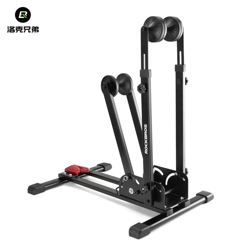Rock Brothers Double-Pole Bicycle Parking Rack Mountain Road Bike Foldableing Bicycle Foot Support Support Rack Home Display Rack