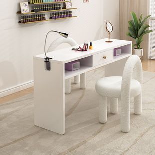 2.5cm Thickeneded Plate Manicure Table Economical Japanese Style Simple Manicure Shop Table and Chair Set Single and Double Beauty Products