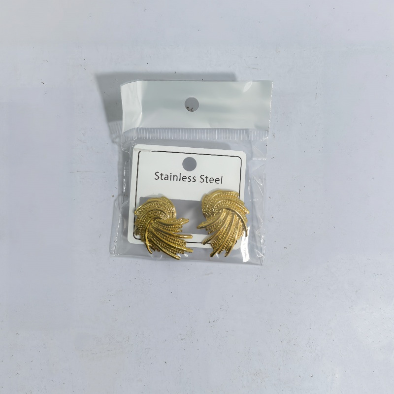 Aretes Geométricos de Corazón de Acero Inoxidable 304 Galvanizado para Mujer