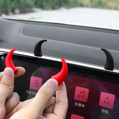 Creative funny car dashboard display cow horn steering wheel devil horn cute car decoration accessory ornament