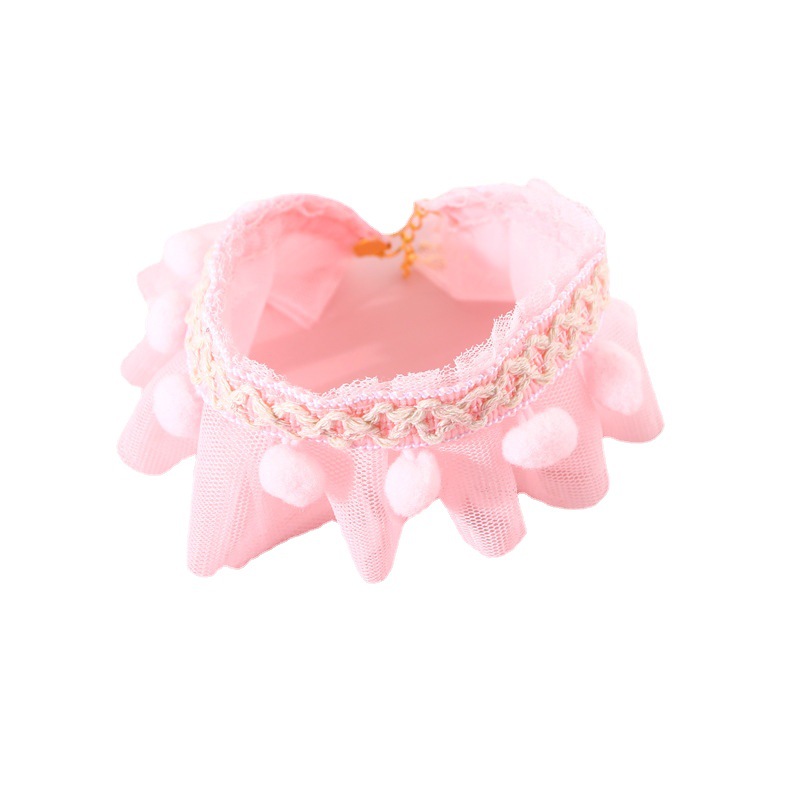 Perros de encaje para mascotas collar ajustable para gatos accesorios de fotos collar de viento asiático chino encantador viento