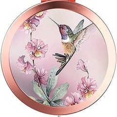 亞馬遜速賣通跨境金色摺疊便攜鏡子熱升華化妝鏡雙倍放大禮品