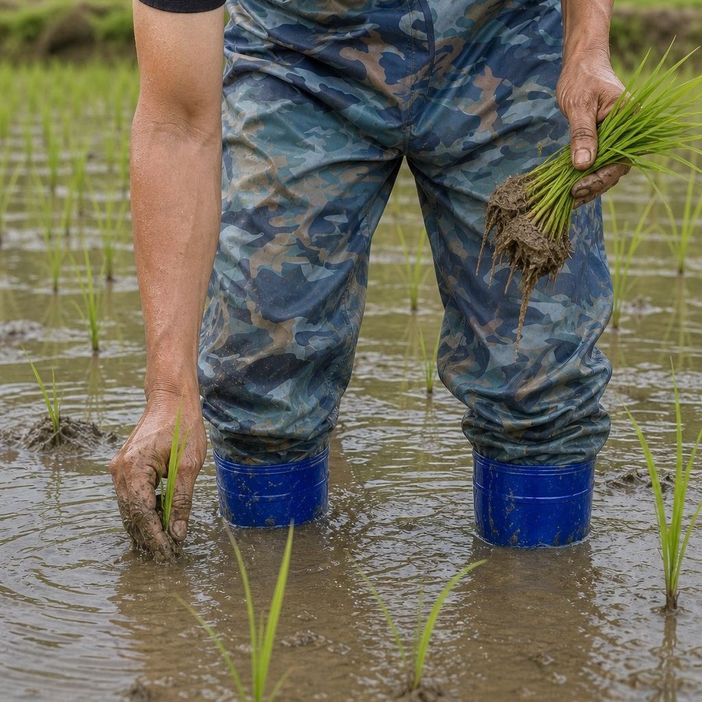 Manufacturer wholesale rice planting pants, rice planting shoes, foldable rice planting wading pants, wading pants, integrated fishing pants