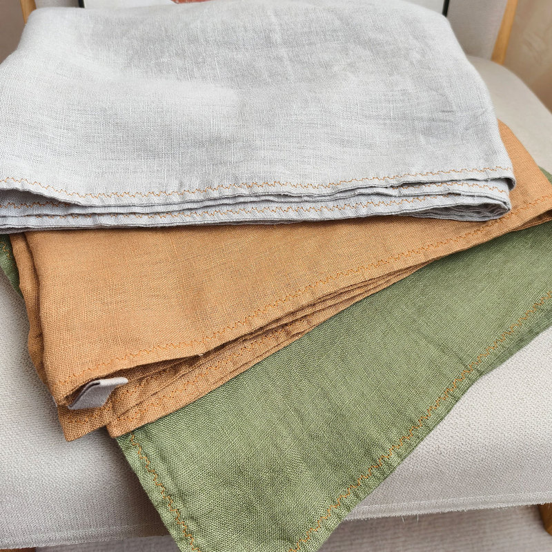 Factory direct delivery of double-layer pure hemp bath towel, bathrobe, wrap towel, skin-friendly, soft, breathable, antibacterial hemp cloth baby blanket