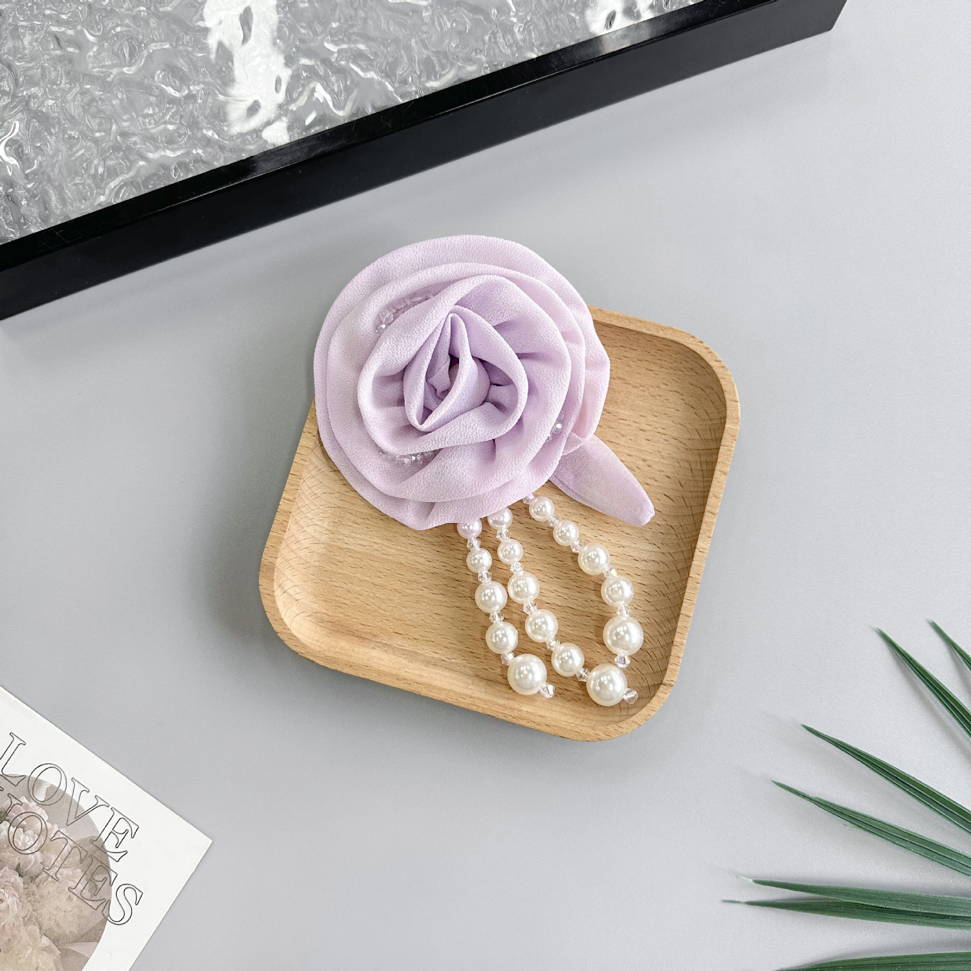 Parche Decorativo de Flores con Perlas de Poliéster para Ropa y Bolsos