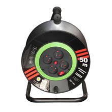 法式线盘50M 法规电缆盘 法标工业用移动电缆卷盘拖线盘带开关USB