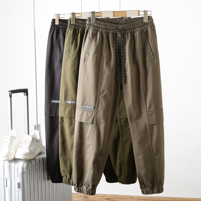 Japanese Single Designer Line Foreign Trade Men's Casual Pants Light Industrial Wear Style Men's Trousers Autumn and Winter Bundle Pants Multi-Bag Pants