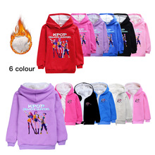 Kpop猎魔女团 春秋儿童加绒卫衣 冬天双层绒棉衣 4993