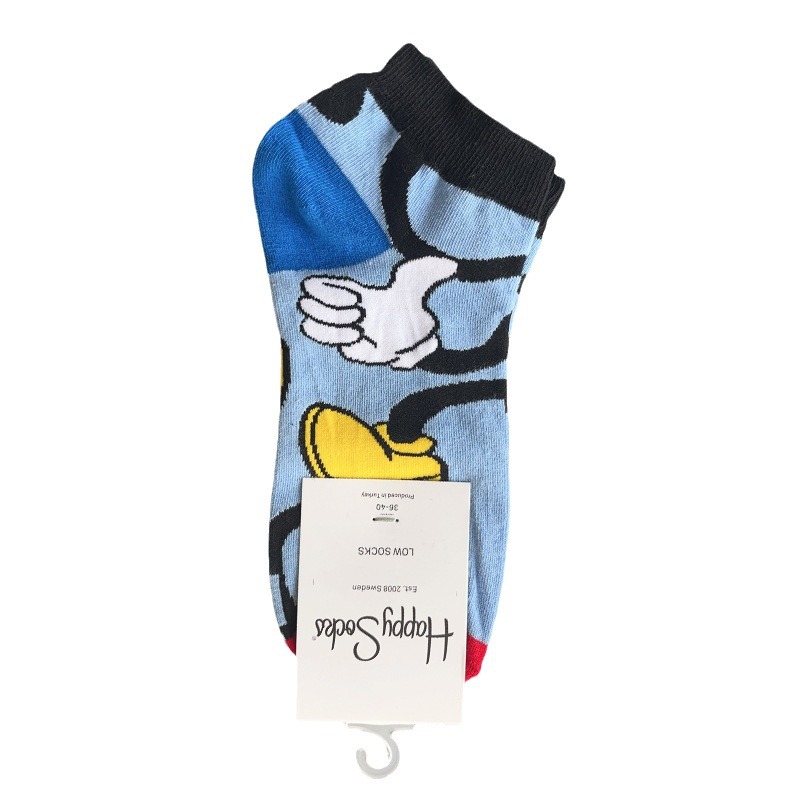 HappySocksハイスキンのショートソックスの漫画の浅い口の低い女性のスウェーデンのファッションのタイプのソックスの春夏のカラー