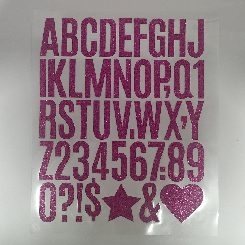 Pegatinas de letras de brillo transfronterizas, impermeables, buzones de correo de gran tamaño, decoración de regalos creativos, pegatinas digitales de brillo de bricolaje