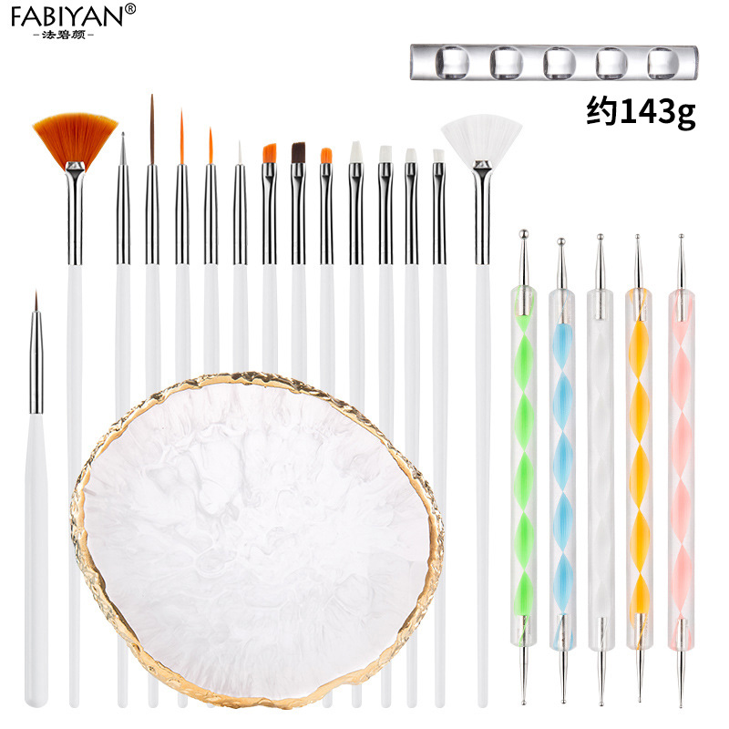 Nueva paleta de ágata para uñas, mini anillo de resina de concha, paleta, tablero de exhibición de color pintado de Phnom Penh