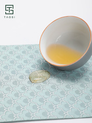 5YA1批發 織錦干泡茶席薄款防水國風中式花瓣桌旗茶台桌布茶盤墊