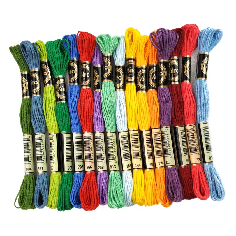 Solo 8 M bordado hilo 482 color poliéster algodón hilo bordado hilo DIY accesorios hechos a mano plantilla bordado hilo Cruz puntada hilo