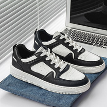 2025春季男鞋新款透气小白鞋学生韩版潮流百搭厚底运动鞋休闲板鞋
