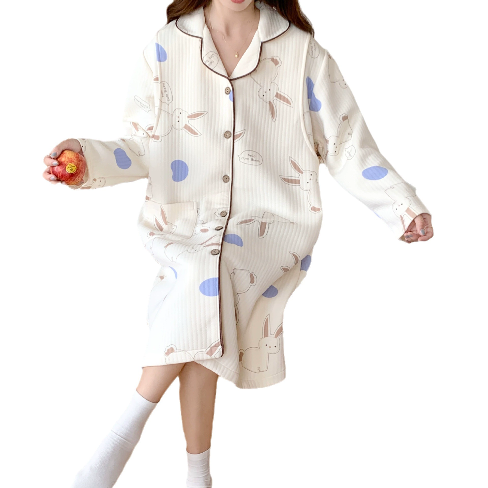 Demi-season long-sleeve for breastfeeding, autumn postpartum pijama for young mother