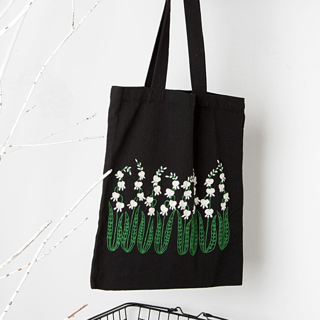 Bordado bolsa de lona bordado DIY estudiante bolsa de tela solo hombro adulto hecho a mano principiante material bolsa Suzhou bordado cinta bordado