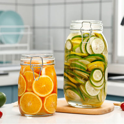 Tea Canister Glass Food grade bottle lemon Honey pot Paojiu pickled cabbage Earthen jar household Storage Jar