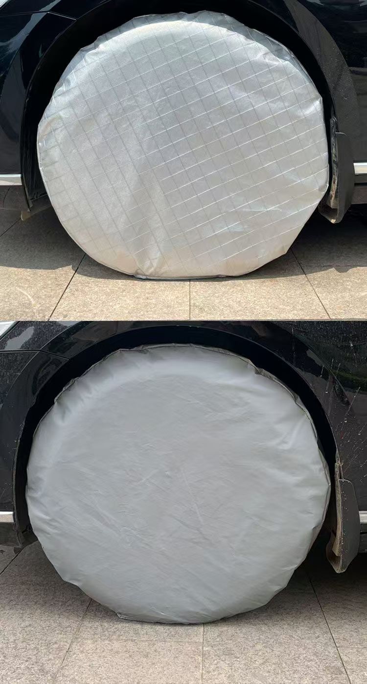 Tire Cover Rv Cover 420D Oxford Cloth Gray Car Tire Protection Sun Protection Tire Cover