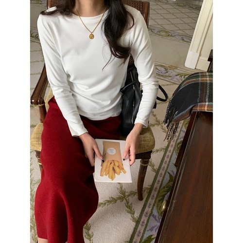 3th Morning Layered Superior Student Soft and Plump Skin-Friendly Hairy Crew Neck T-Shirt ZY2538