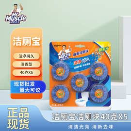威猛先生洁厕块清香洁厕宝厕所马桶蓝泡泡固体洁厕灵40gX5
