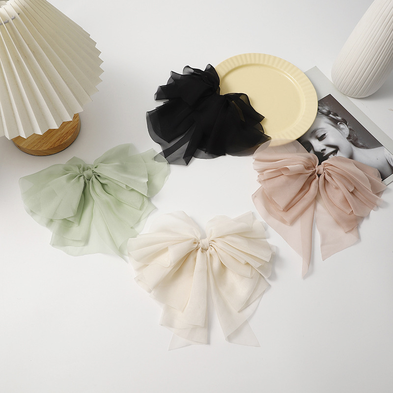 Simple Style Bow Knot Polyester Patchwork Hair Clip display picture 1