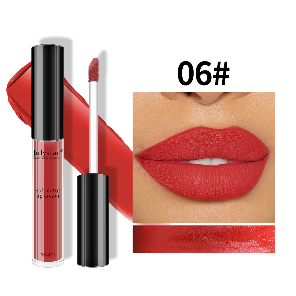 Cross-border matte and multi-color lip gloss is easy to apply, long-lasting, does not fade, and does not stick to the rim of the cup. Wholesale set box undefined