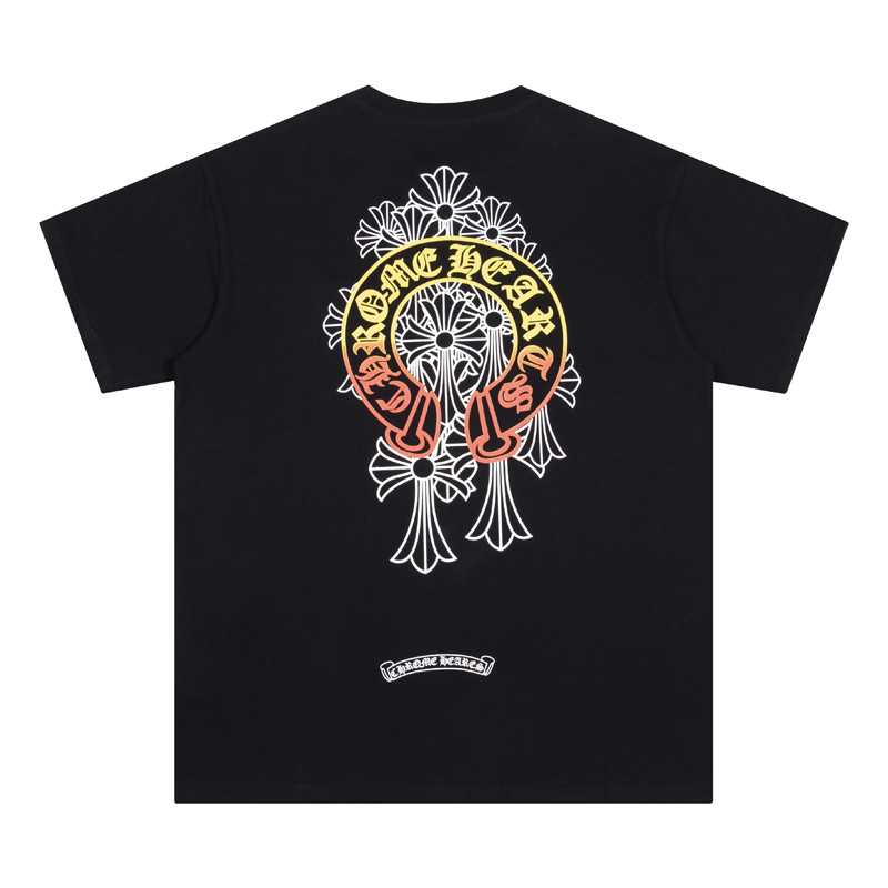 Chrome Heart 24 nuevo Crocodile de verano de moda europea y americana camiseta de manga corta para hombres y mujeres