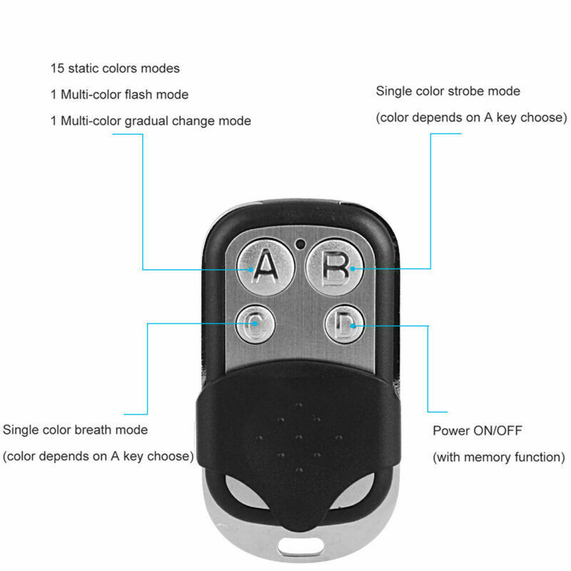 Un remolque doce luces de atmósfera de motocicleta de decoración de luces de atmósfera de control de voz RF luces impermeables de color slide luces Halley image 5