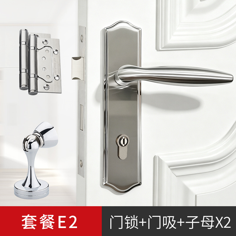 Biguiyuan dormitorio puerta cerradura mudo puerta de madera interior del hogar universal de la habitación manija de la puerta cerradura mecánica