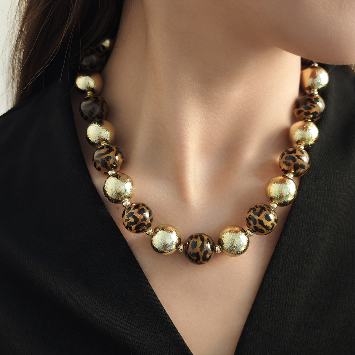 30g Weight Bracelets, Necklace Classification 1 Piece Quantity Holiday, Daily Occasion CCD, Resin Material Leopard Pattern Women's Gender Plating Design Vintage Style Style Vintage Style Leopard CCD Resin Plating Women's Bracelets Necklace 9