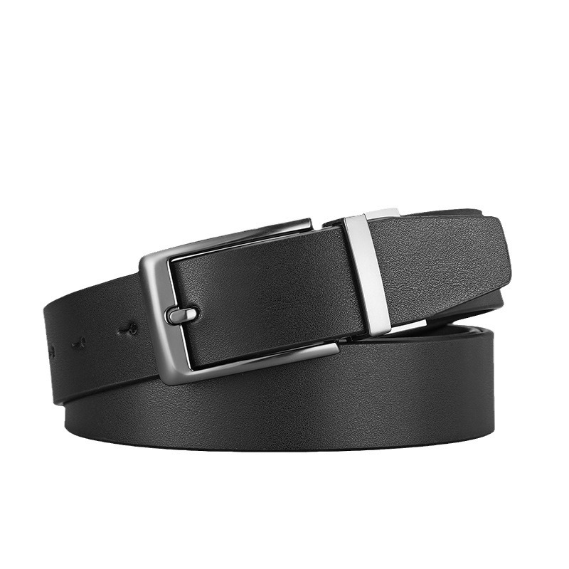 New Rotatable Pin Buckle Double-Sided For Men Genuine Leather High-End Urban Casual Belt Trendy_voghion.com
