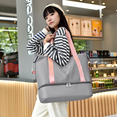 新款帶鞋位運動健身包女乾濕分離大容量單肩短途旅行包待產收納包