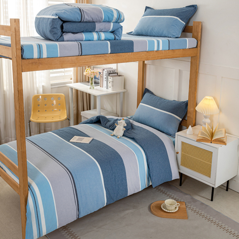 dormitorio de estudiantes de algodón tres piezas dormitorio de estudiantes de algodón ropa de cama de algodón seis piezas al por mayor