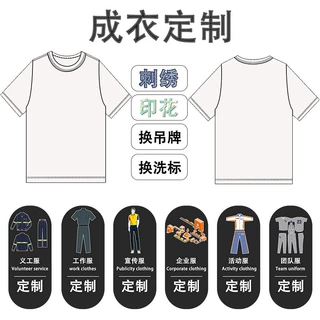 [定制专拍T恤]企业服活动服团队服工作服义工服印花刺绣3天打样