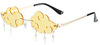 2021 New Funny sunglasses Personalized Douyun PC Glasses Street Shooting Lightning Lightning Weather Mirror Girl