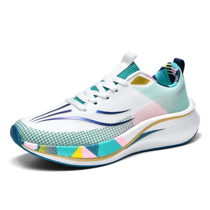 8806 zapatos para correr hombres y mujeres superficie de malla baja transpirable amortiguador ligero primavera y verano zapatos deportivos de tablero de carbono zapatillas de red para correr