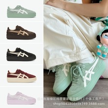 [新]莆田鬼塚虎TOKUTEN CHUNK女鞋厚底板鞋tiger增高德训鞋复古鞋