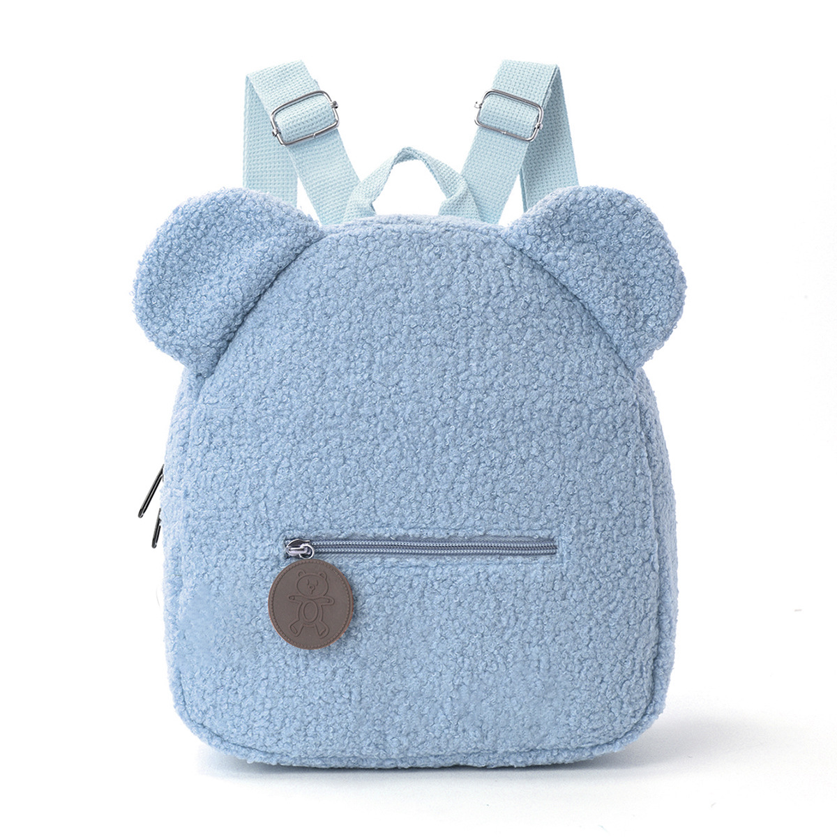 Mochila de felpa transfronteriza 2025 nueva moda casual oso oreja mochila de dibujos animados para niños