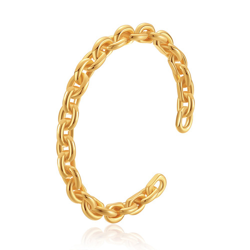 French O-chain bold chain unisex open-hand bracelet personalized retro Hong Kong style minimalist simple circle bracelet